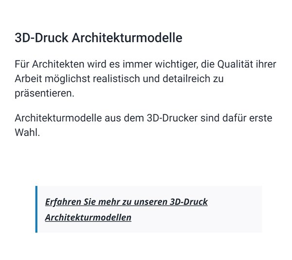 3D Druck Architekturmodelle für 91607 Gebsattel