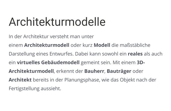 Architekturmodelle 